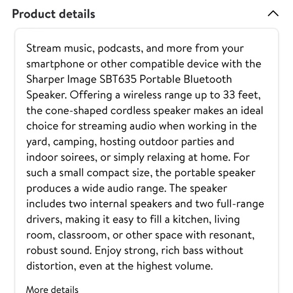 SHARPER IMAGE Wireless speaker SBT635 - Picture 2 of 8